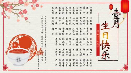 【生日祝福】恭祝1月生日的員工生日快樂！