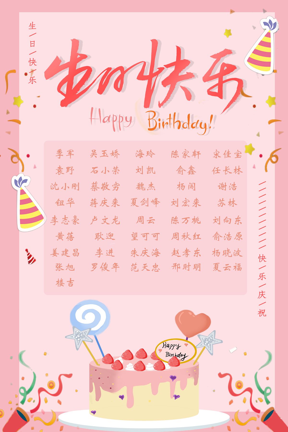 【生日祝?！抗ё?月生日的員工生日快樂！