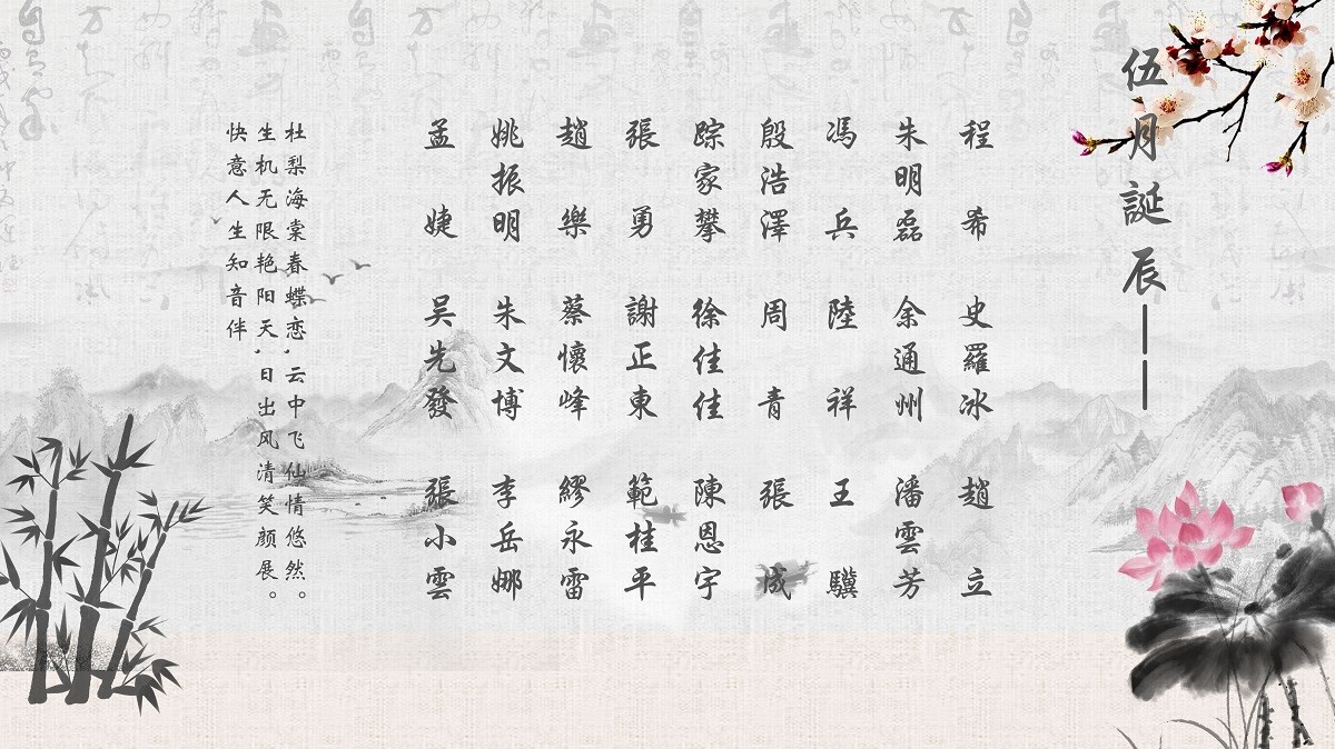 【生日祝?！抗ё?5月生日的員工生日快樂(lè)！