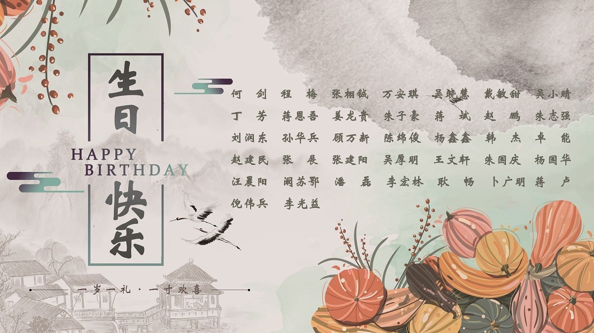 【生日祝?！抗ё?0月生日的員工生日快樂(lè)！