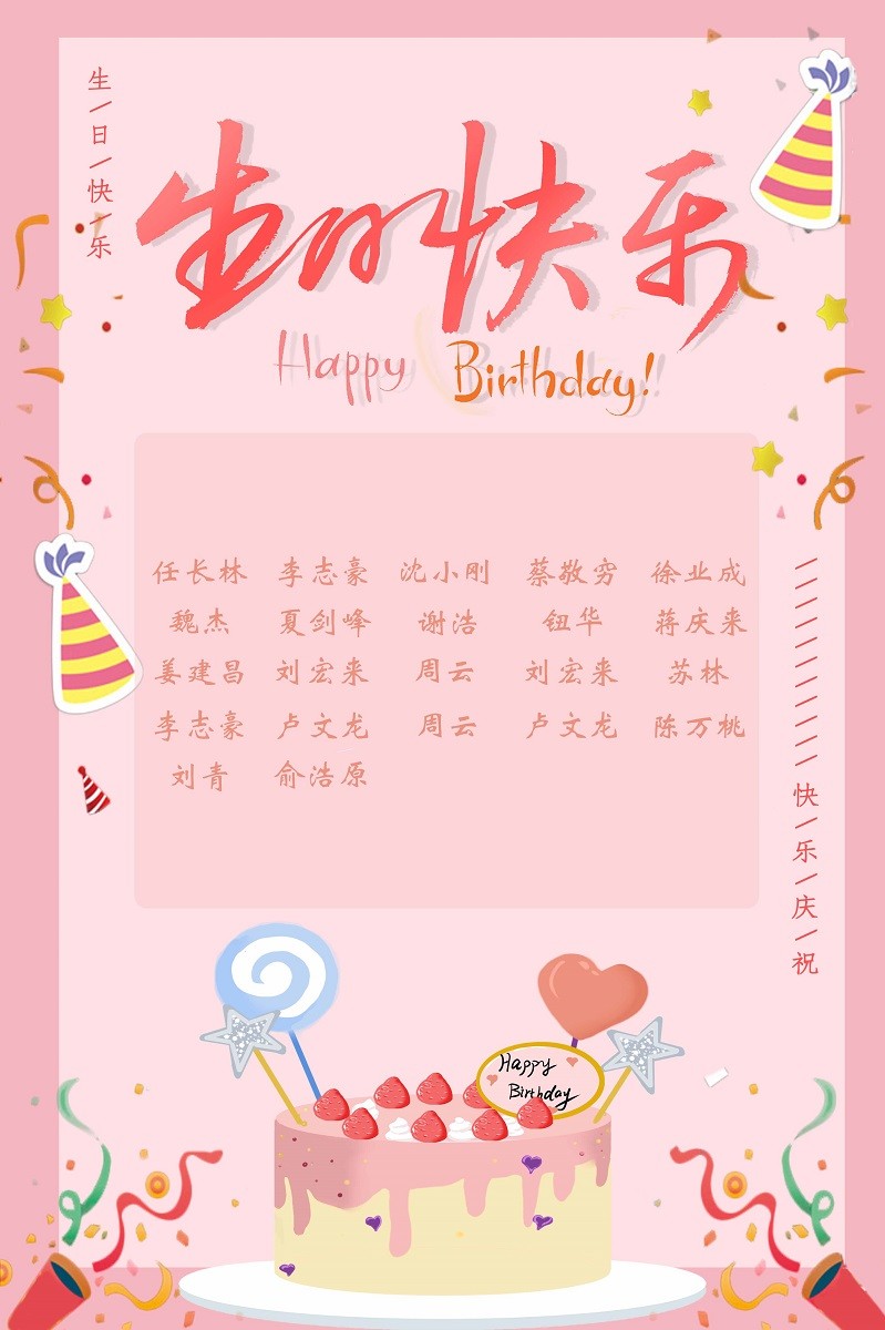 【生日祝福】恭祝08月生日的員工生日快樂(lè)！